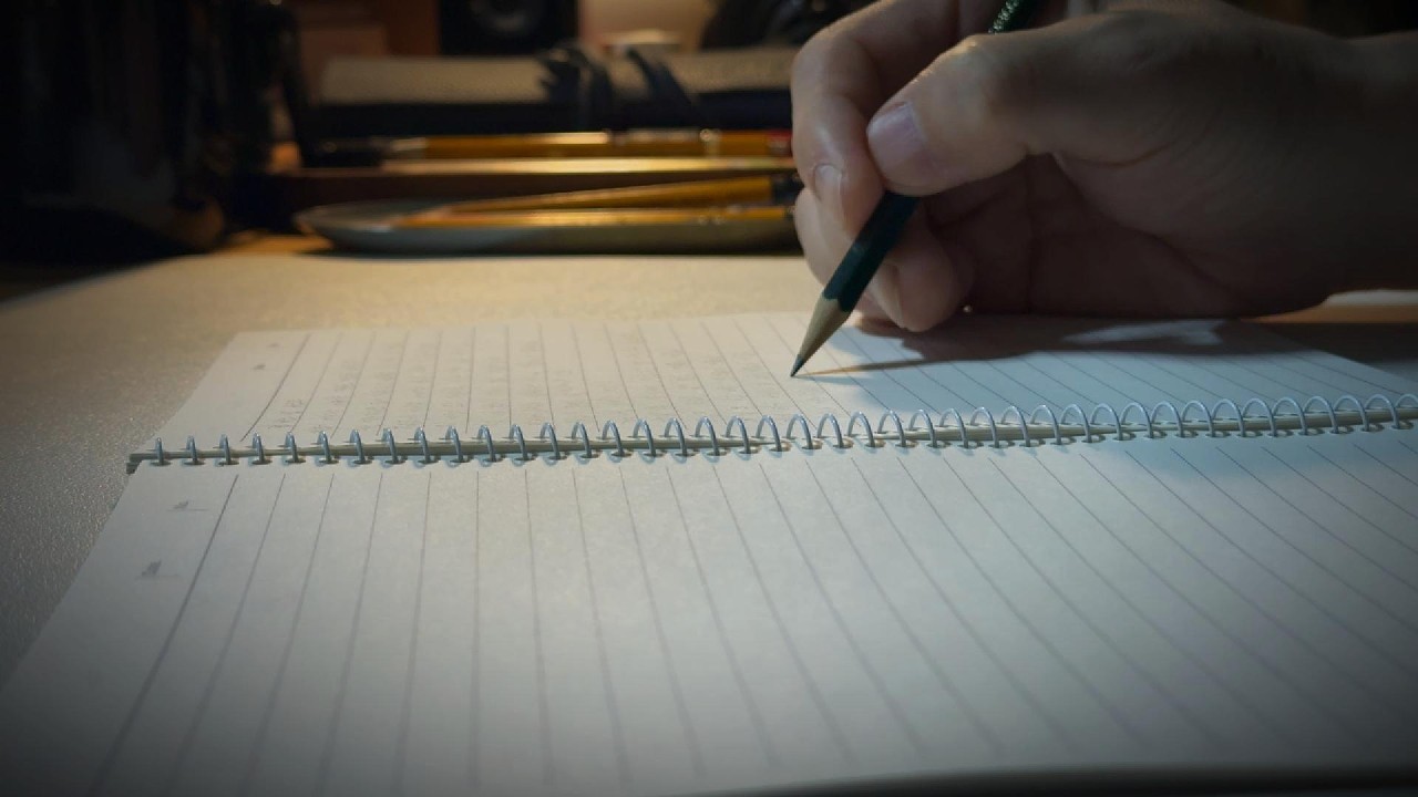 ASMR Gentle Pencil on Paper | Warm Focus Time | 45 Minutes