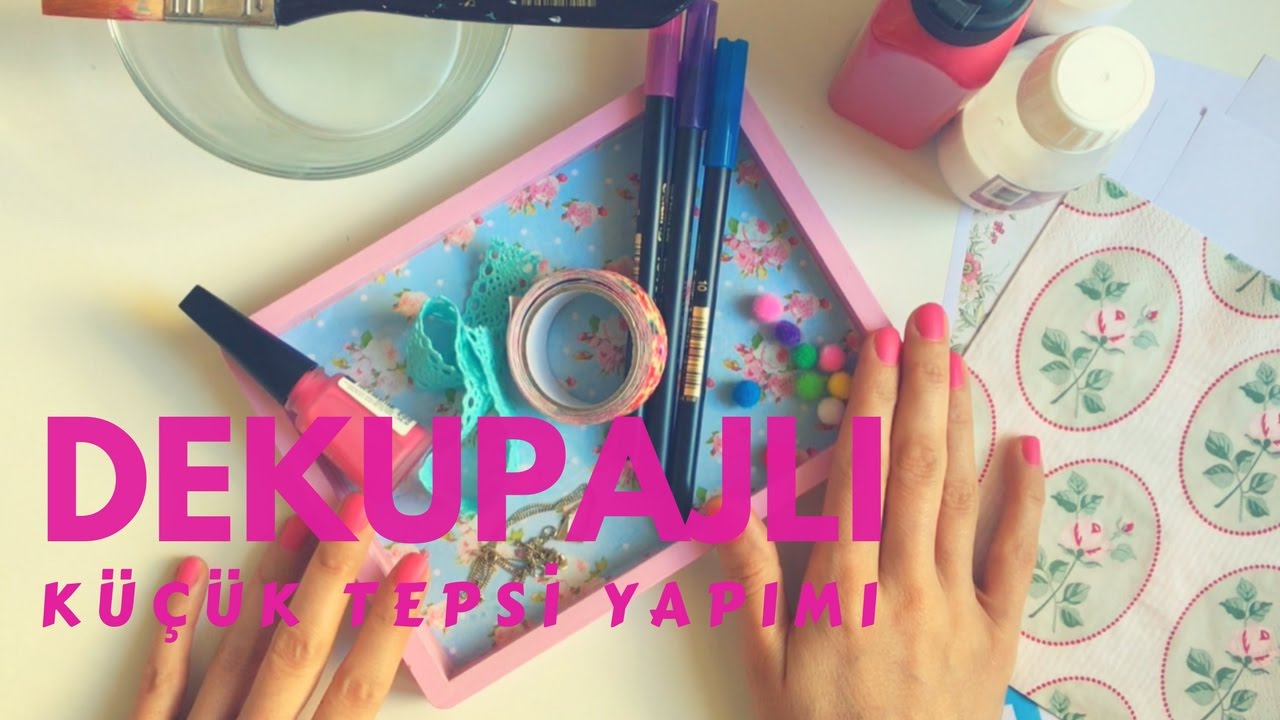 Dekupajlı minik ahşap tepsi yapımı - 10marifet