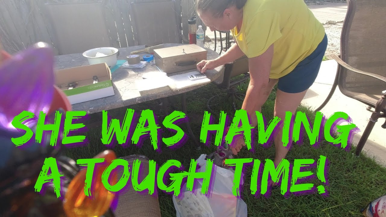 She Struggled To Add Up Our Pile At Her Garage Sale!
