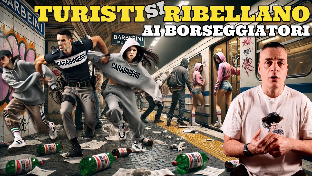 Turisti e passeggeri si ribellano ai borseggiatori in metro a Roma