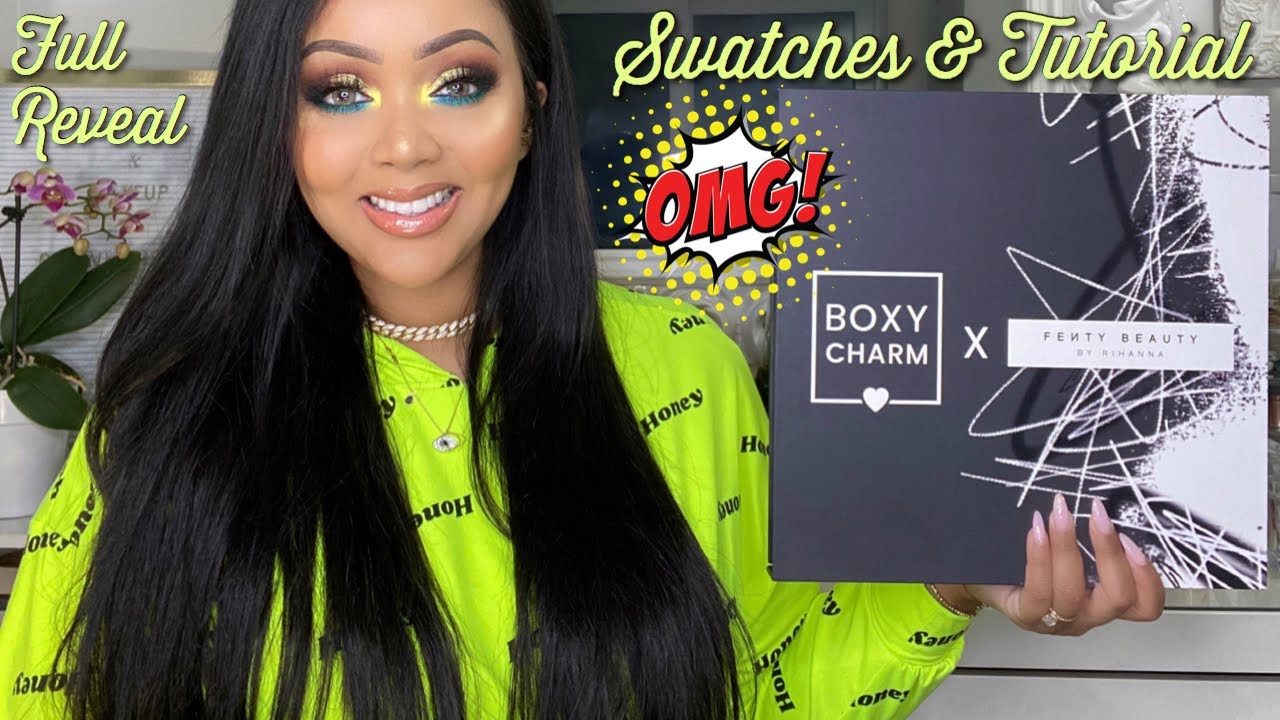 BOXYCHARM X FENTY BEAUTY MARCH PREMIUM 2020 BOX - FULL REVEAL || UNBOXING, SWATCHES, & TUTORIAL