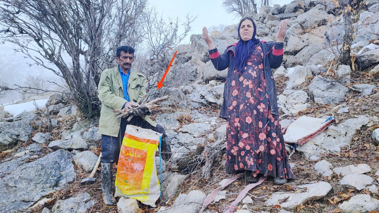 Difficult conditions for nomadic families; running out of fuel before the winter blizzard