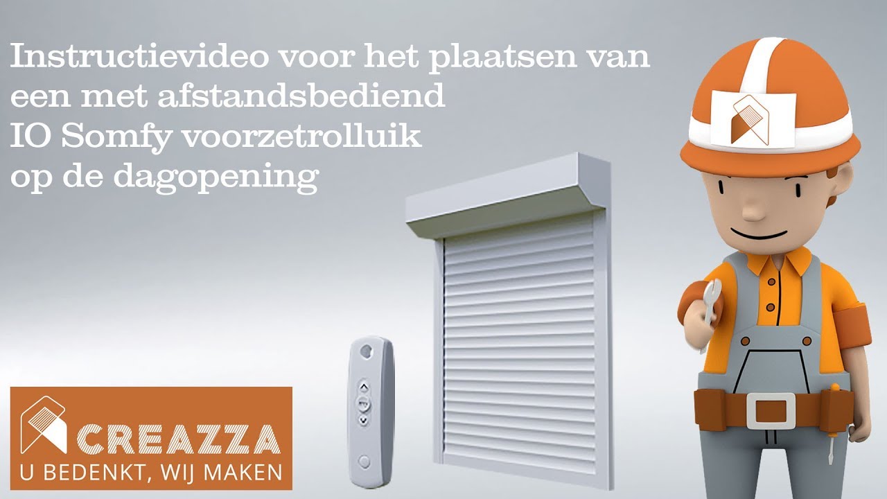 Voorzetrolluik Somfy IO afstandsbediend op de muur
