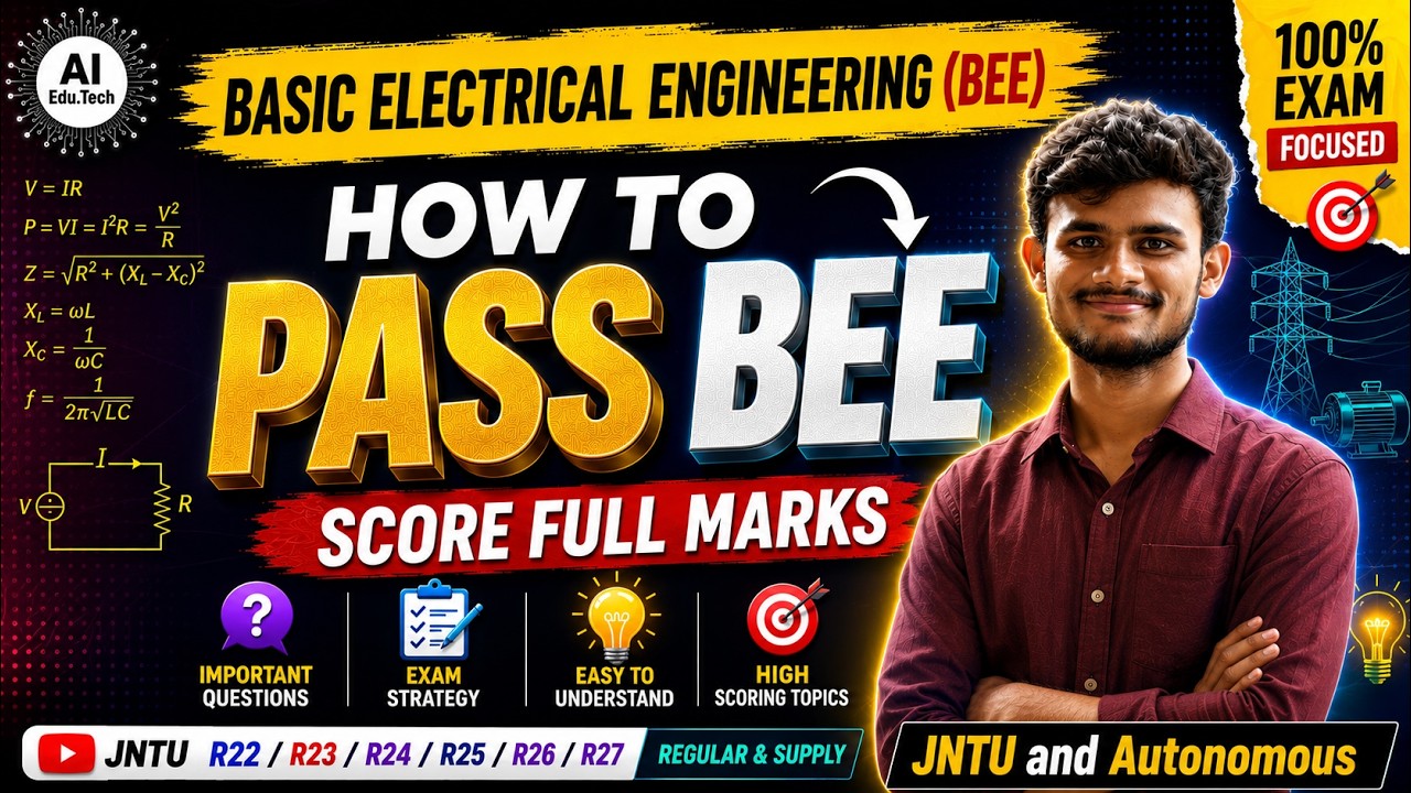 BEE-Important questions-How to pass-Btech 1st year-R22/R25-Jntuh