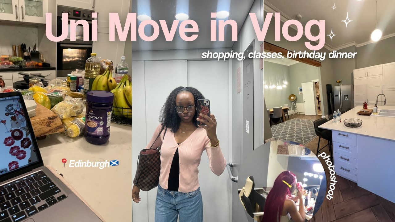Move in to Uni with me ✨| *University in Edinburgh* | Unpacking, Dorm tour, Shopping | Bday Prep 🎂