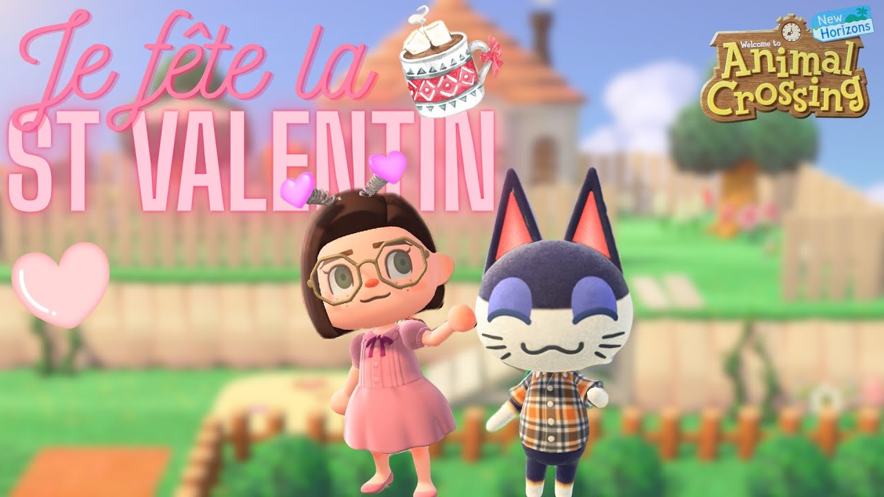 [LET’S PLAY ACNH] #1 Je fête la St Valentin dans animal crossing new horizons 🩷