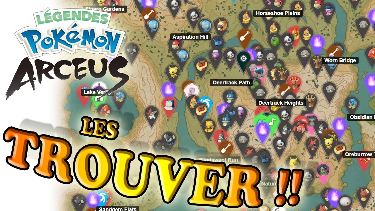 POKÉMONS / ZARBI / FLAMMES : LOCALISATION & ÉVOLUTIONS DANS LÉGENDES ARCEUS !! - TUTO POKEDEX