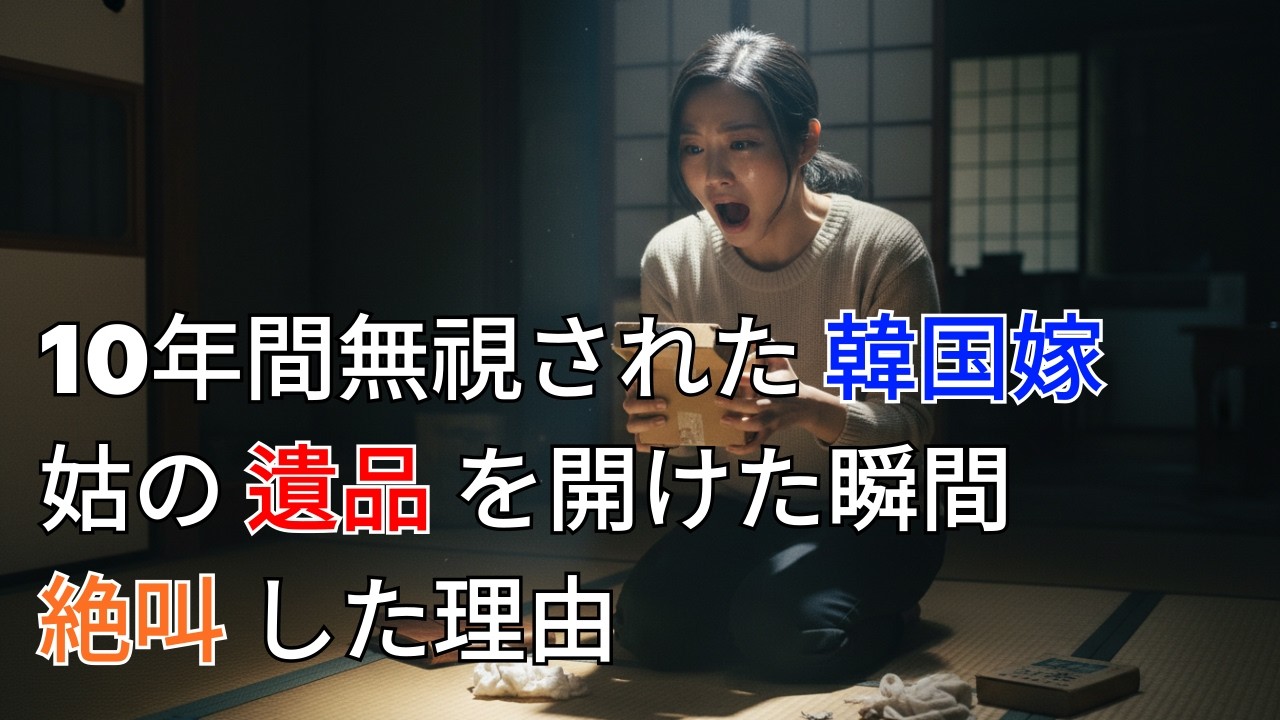 十年間私を無視し続けた姑の部屋から出てきた小さな箱の中身に声を上げて泣き崩れた韓国人嫁の話