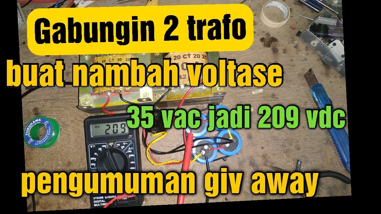cara menggabungkan dua trafo ct untuk menambah voltase // BTL TRAFO