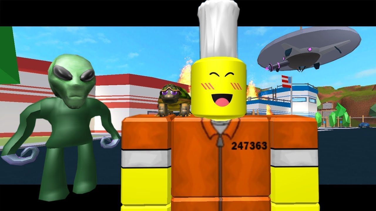 TOFUU STOPS THE ALIENS!? ( A Roblox Jailbreak Movie)