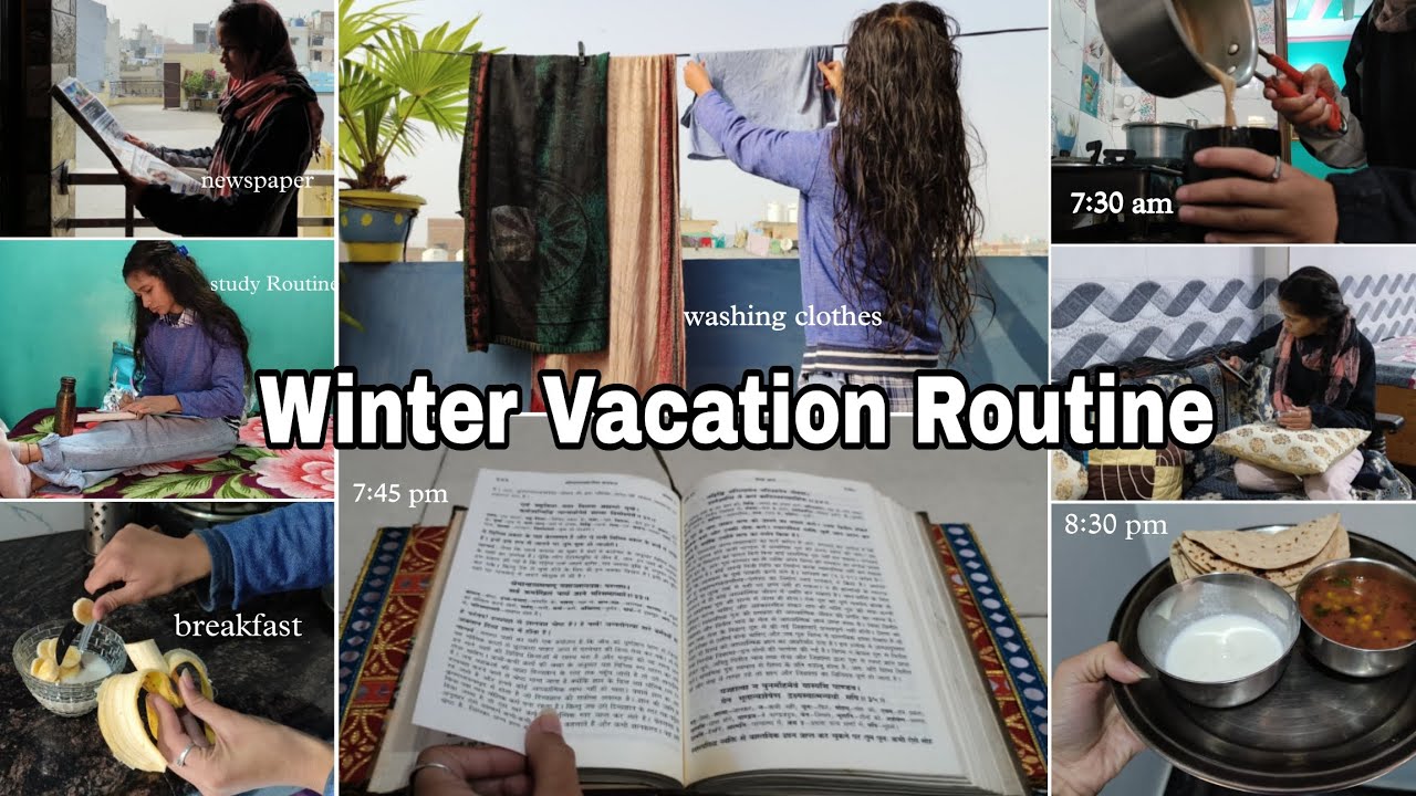 WINTER VACATIONS ROUTINE❄️/ Study Routine, Healthy Habits, Selfcare & More🌿 #studyvlog #selfcare