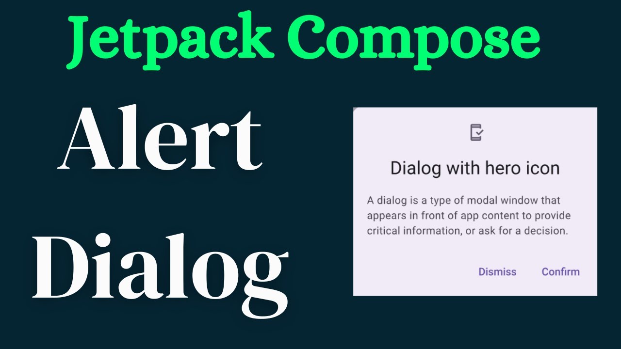 Jetpack Compose Material 3 Complete Tutorial Kotlin Android Studio 3: Dialog Box