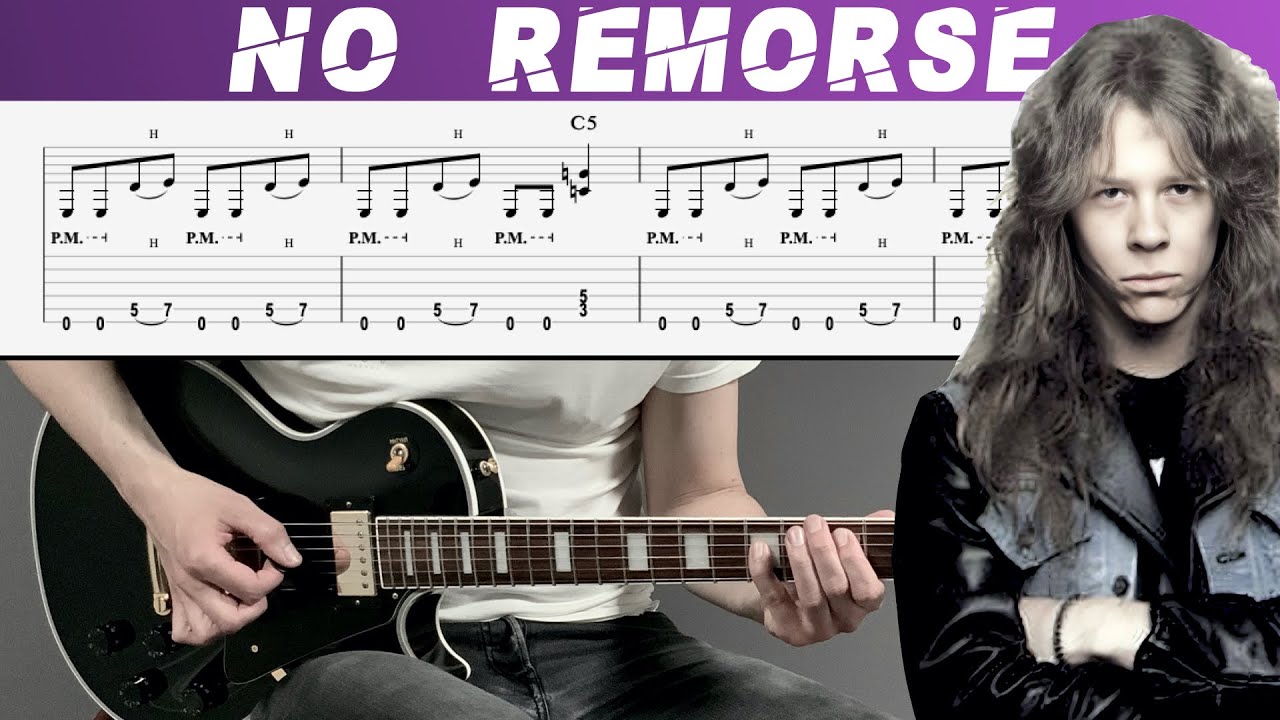 METALLICA - NO REMORSE (Guitar cover with TAB | Lesson)