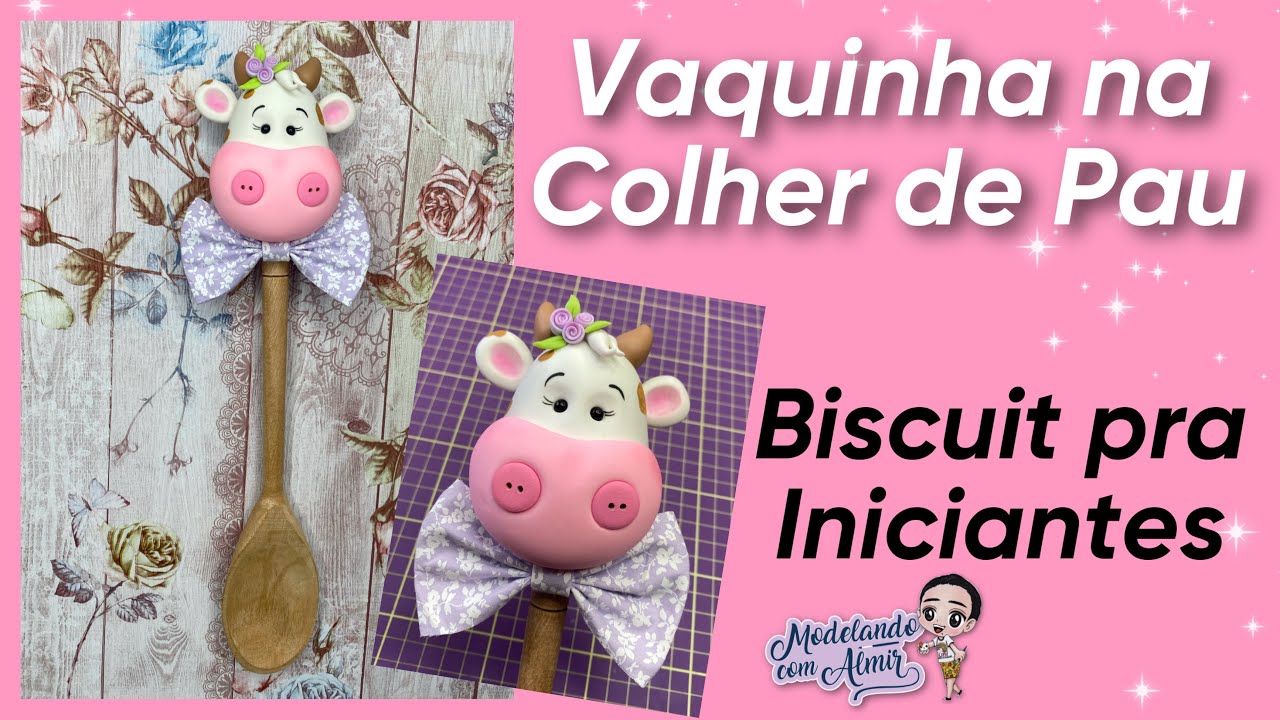 Colher de Pau Decorada | Vaquinha de Biscuit @AlmirNascimento