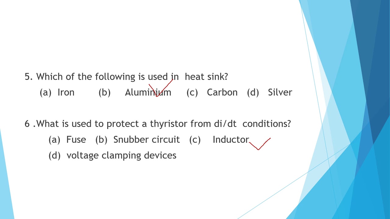 Power Electronics- Objective questions and answers-   GRID ELECTRICAL LEARNING