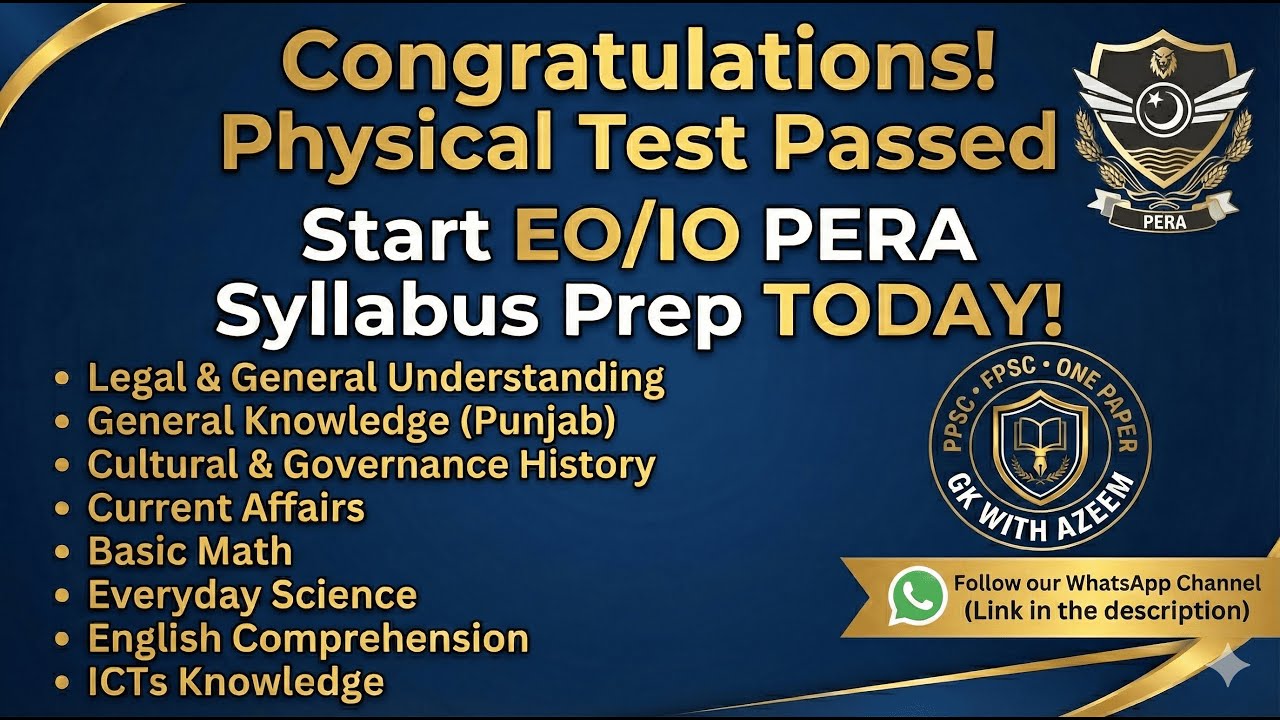 Passed PERA Physical Test? Start PERA EO & IO Written Exam Prep Today!