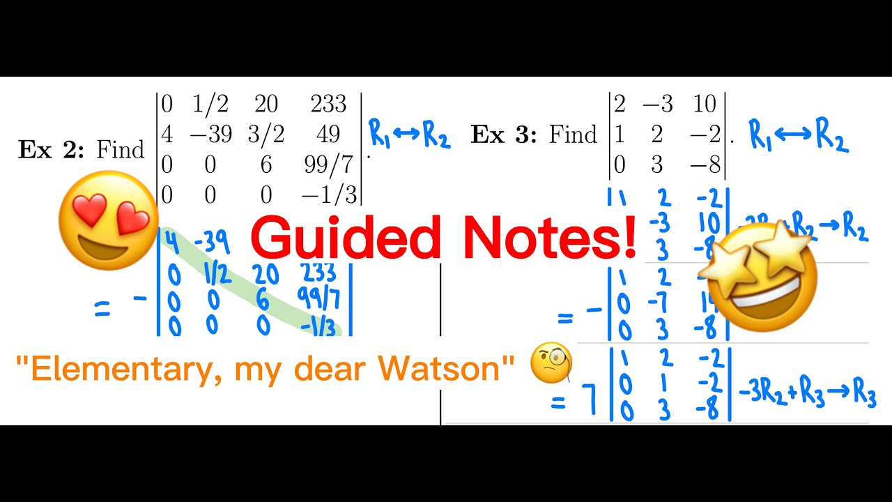 Determinants Using Elementary Operations NO COFACTORS! (ft. random guy, peanut butta brotha, ziggle)