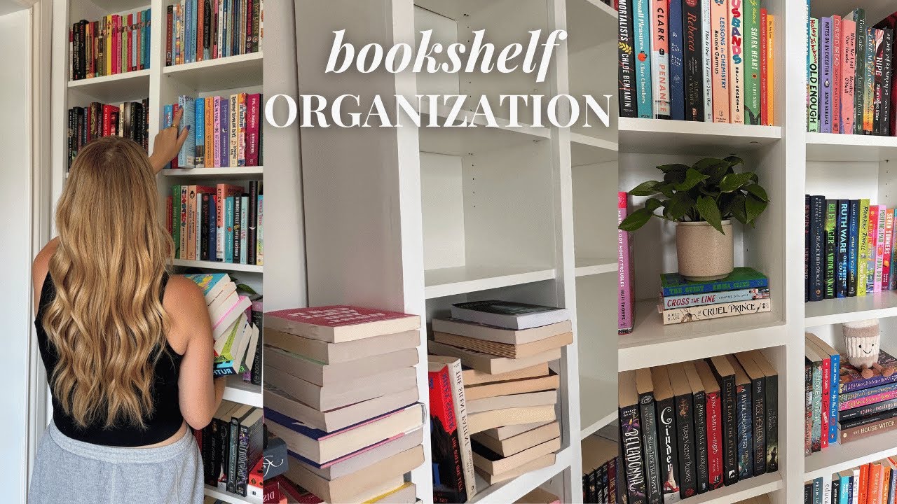organize my messy bookshelves with me 📚 & an updated bookshelf tour!
