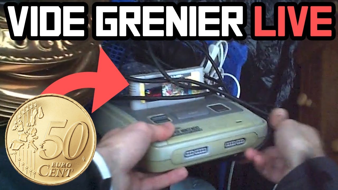 UNE SUPER NINTENDO À 50 CENTIMES EN VIDE GRENIER LIVE !