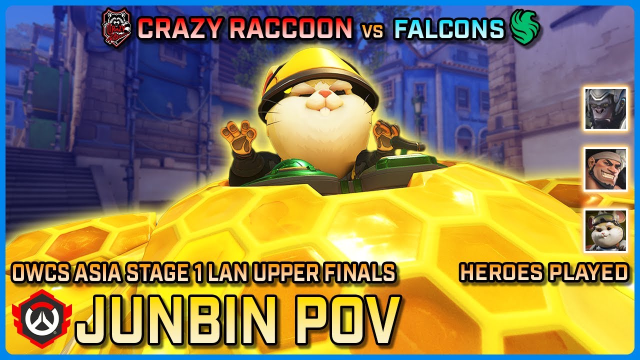 [ JunBin ] Crazy Raccoon vs Team Falcons | Upper Finals | OWCS Asia LAN S1
