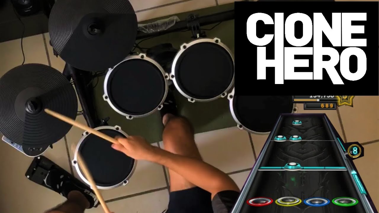 Fight Fire with Fire - Metallica - Electronic Drum on Clone Hero (With Lyrics)