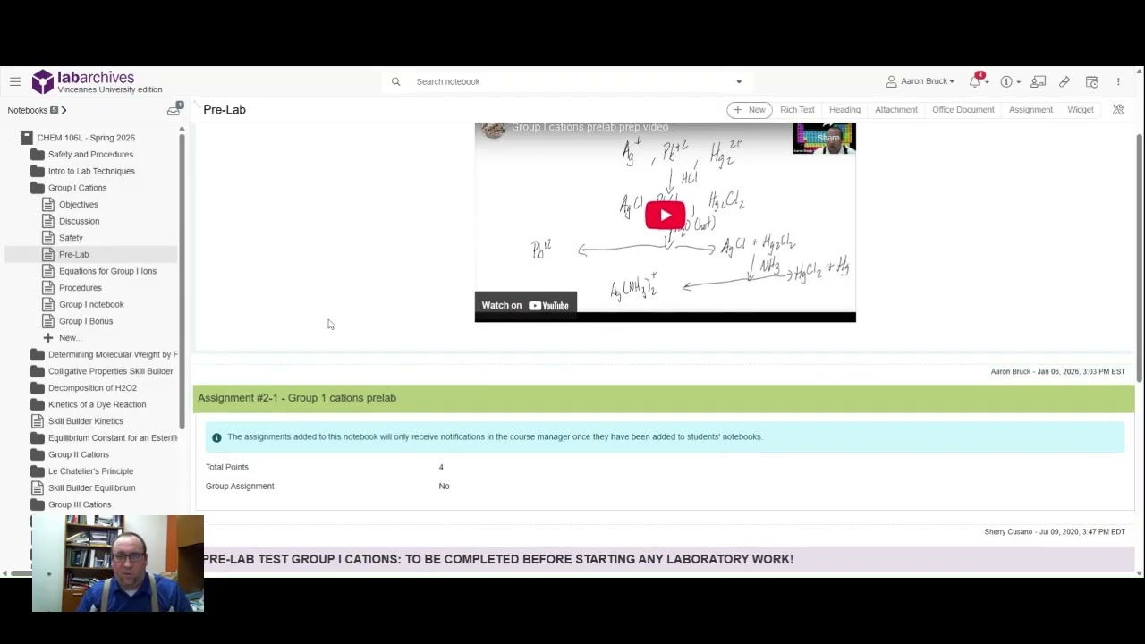 Prelab video - QA of Group I cations