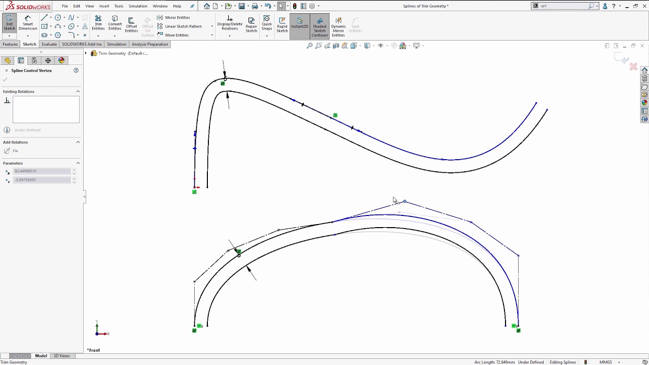 SOLIDWORKS - Trimming Offset Sketch Geometry