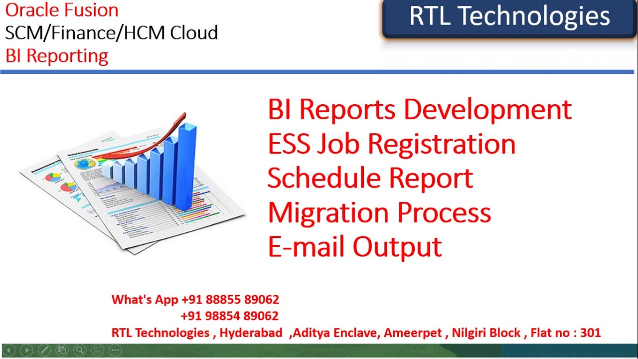 Oracle Fusion Cloud BI Report Development | BI Report Migration | Scheduling | ESS Job Registration