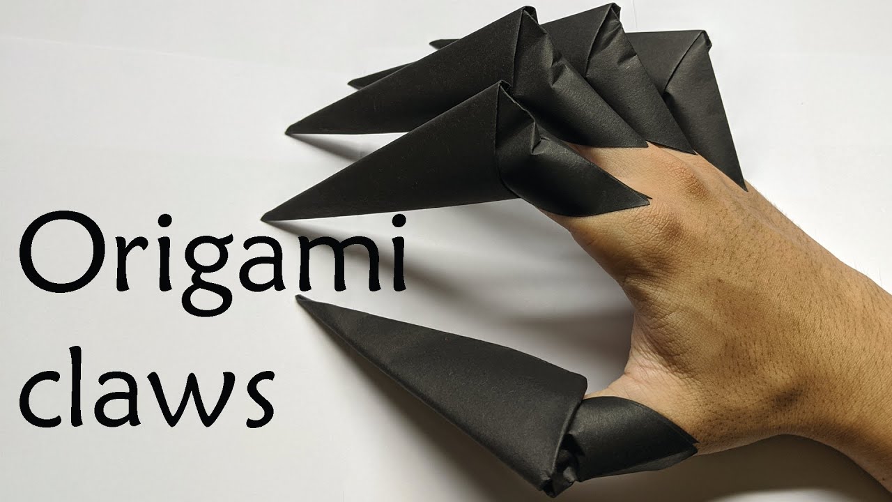 How to make paper claws - origami claw - origami for Halloween