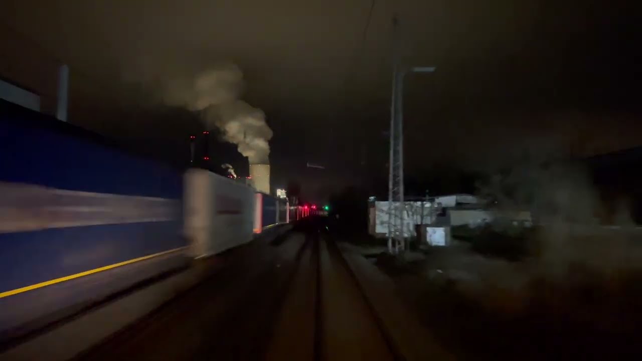Führerstandsmitfahrt Streckenkunde bei Nacht von Wanne nach Hamm über Recklinghausen, Datteln, Lünen