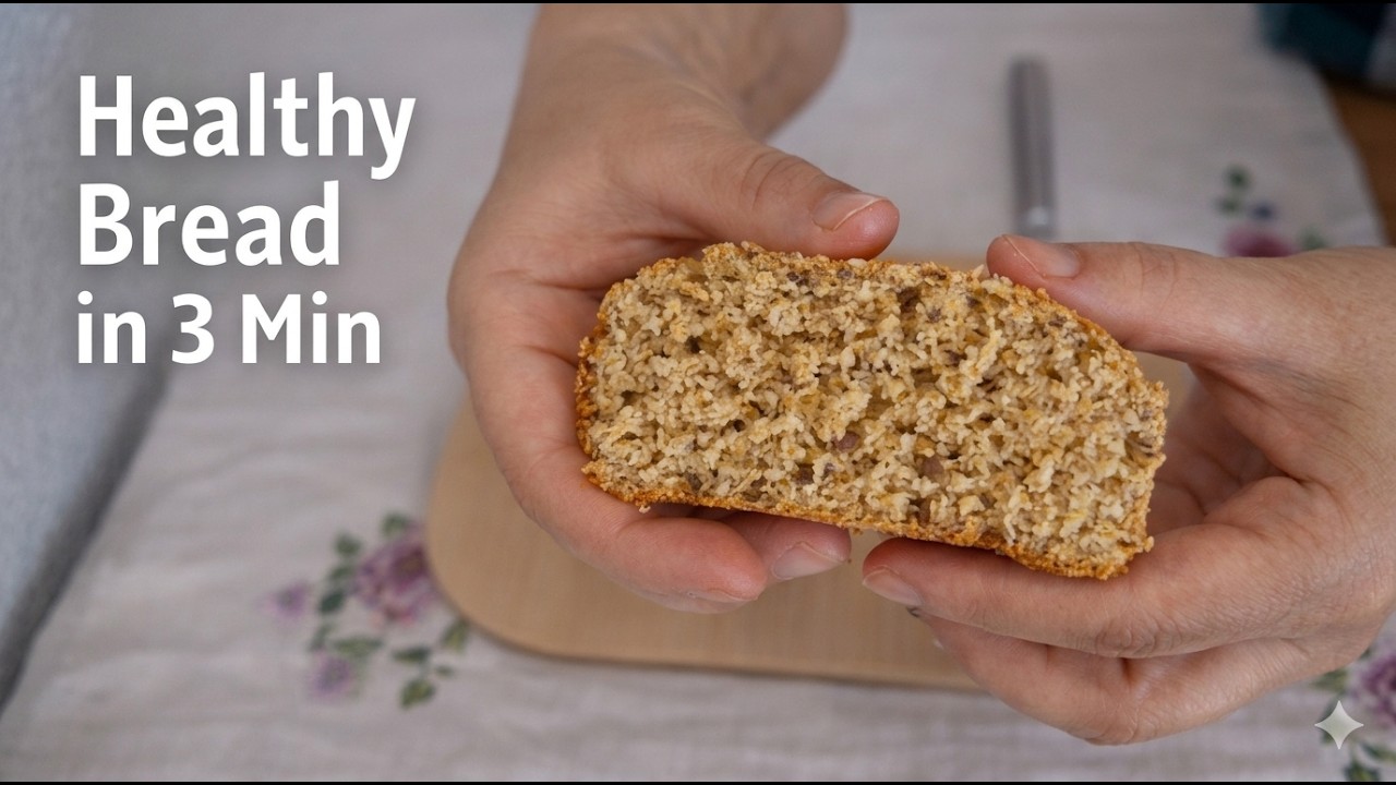 ⏱️ 3-MINUTE OAT BREAD THAT ACTUALLY WORKS.🔥 NO FLOUR. NO YEAST.
