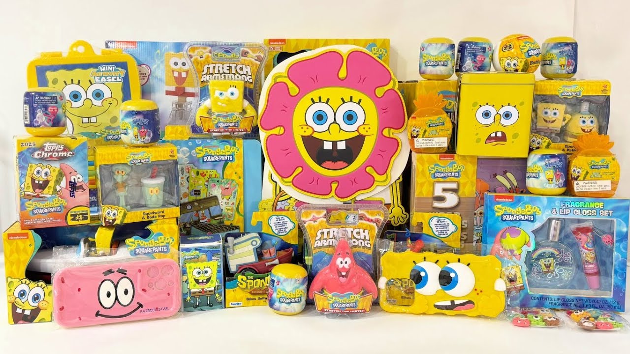 ASMR Toys SPONGEBOB Random Oddly Satisfying Toy Unboxing Video No Talking