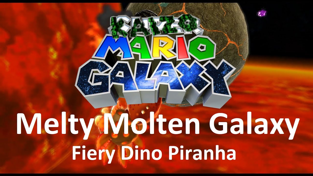 Kaizo Mario Galaxy | Melty Molten Galaxy – Fiery Dino Piranha | 100% Walkthrough