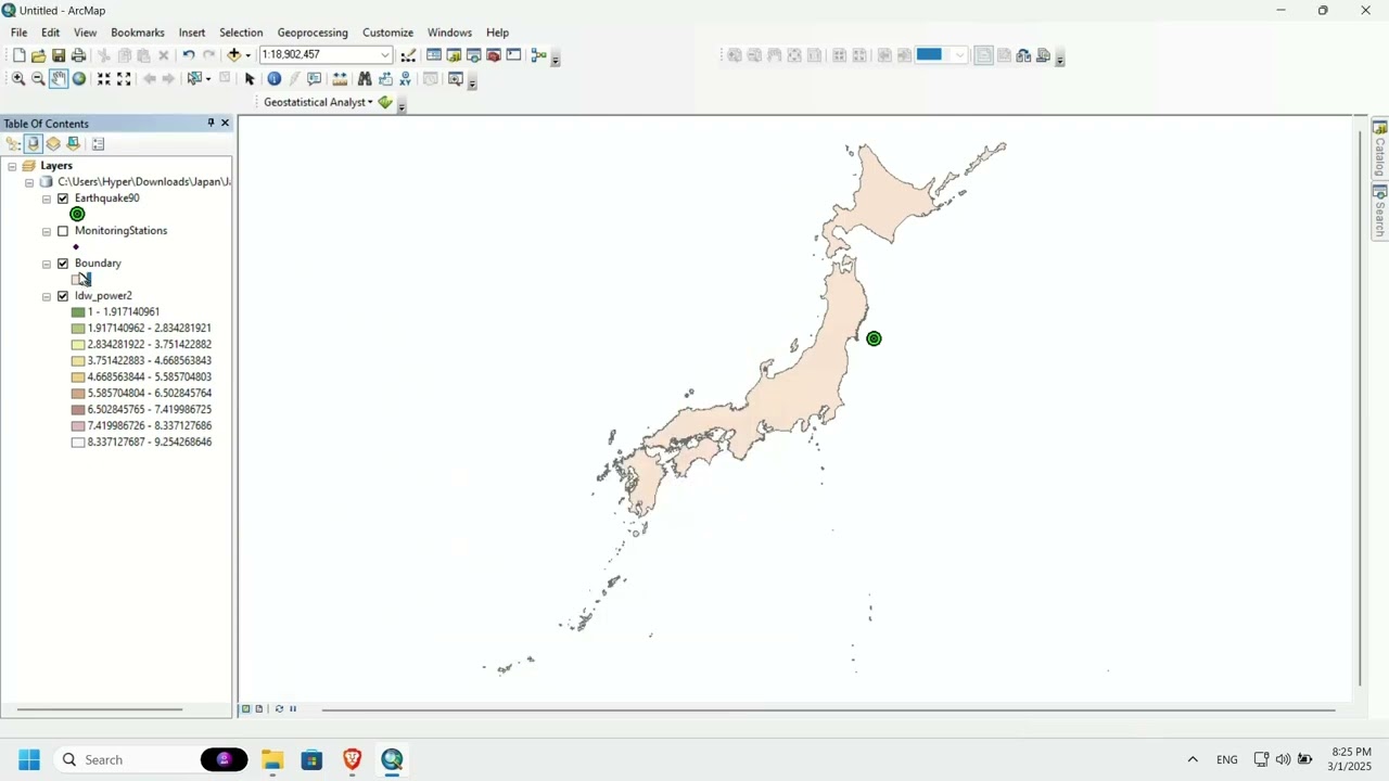 Spatial Interpolation using IDW and Spline in ArcGIS Desktop / ArcMap #gis #map #arcgis
