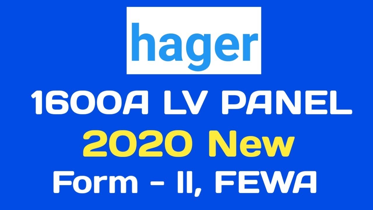 1600A LV Panel Form 2  ||  As per FEWA_Ajman_UAE  ||  Hager Make