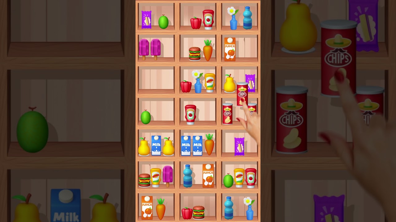 Goods Sorting Game Gameplay on phones