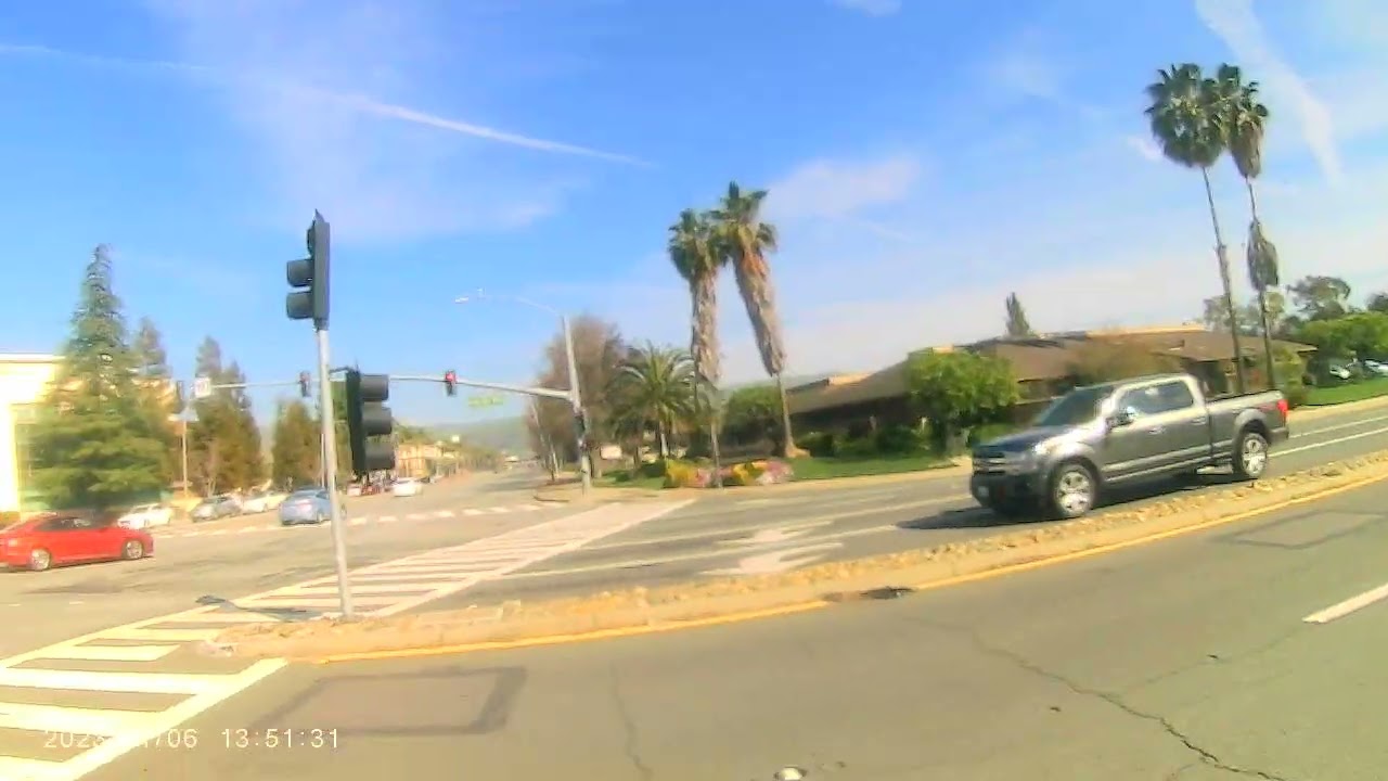 Weekday sunny and warm weather in California, USA