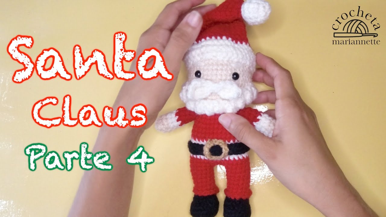 Papá Noel AMIGURUMI | Cómo Tejer BARBA y BIGOTE | Paso a paso [4/5]