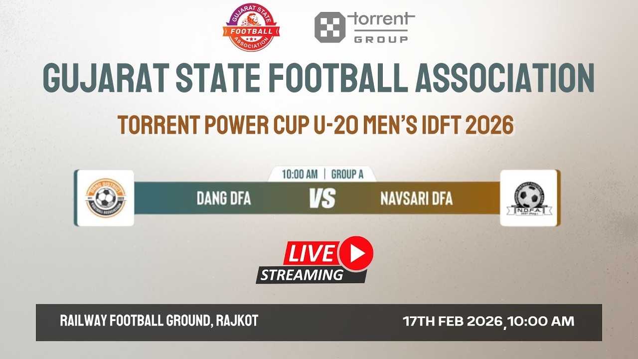 LIVE | GSFA TORRENT POWER CUP U-20 MEN’S IDFT 2026 | DANG DFA VS NAVSARI DFA | GROUP A