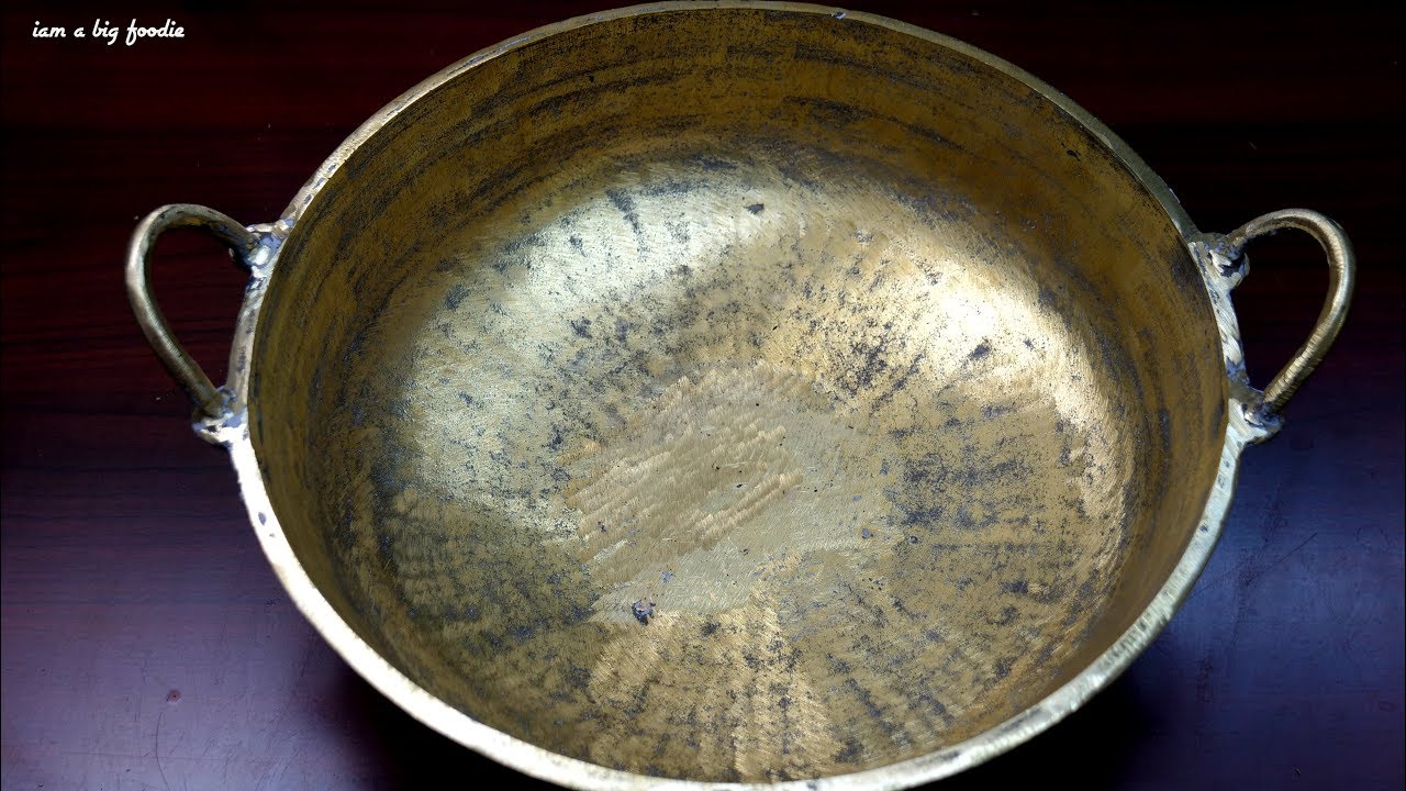 BOUGHT NEW ANTIQUE STYLE BRASS KADAI.!!