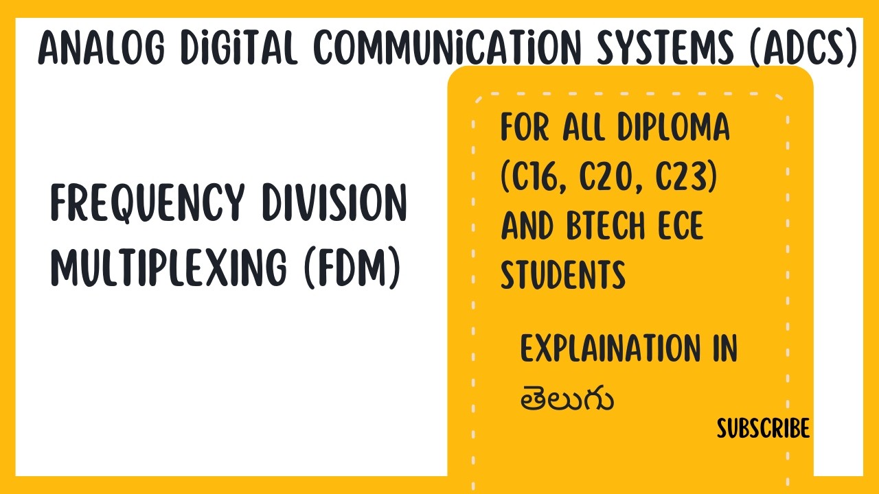 FDM IMP TOPIC || FREQUENCY DIVISION MULTIPLEXING || IN TELUGU