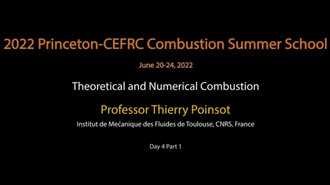 Theoretical And Numerical Combustion, Poinsot, Day 4
