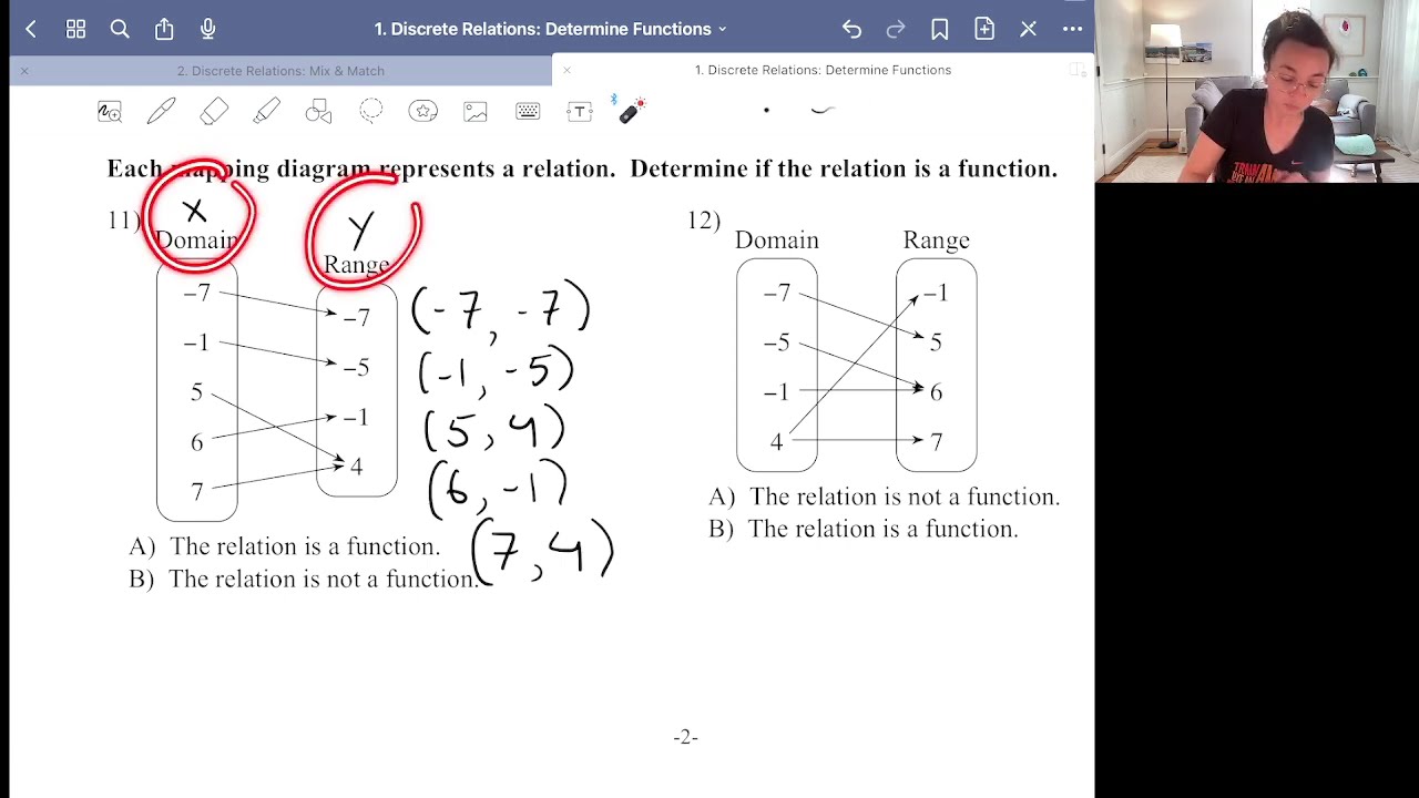 Mapping Diagram Lesson - Algebra 1