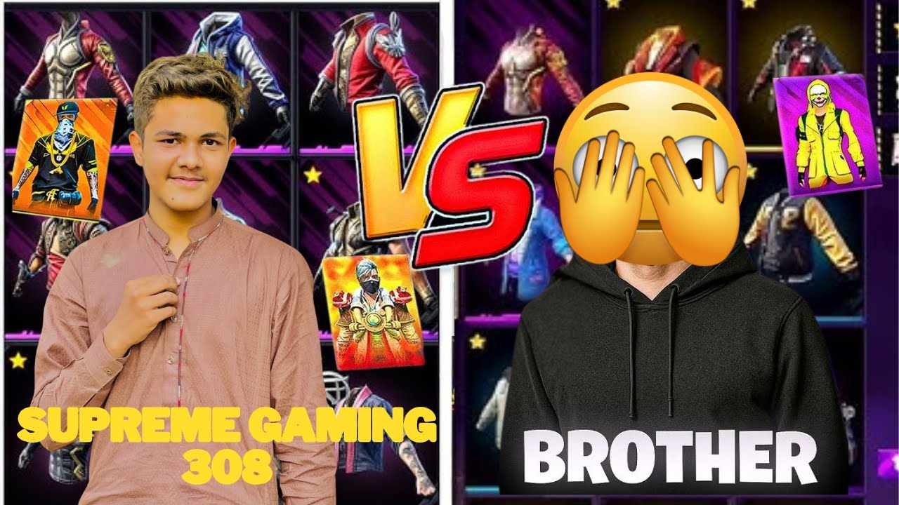 SUPREME GAMING 308 Vs Brother Collection Versus Amazing video 😍 Most Rare Bundles - Garena Free Fire
