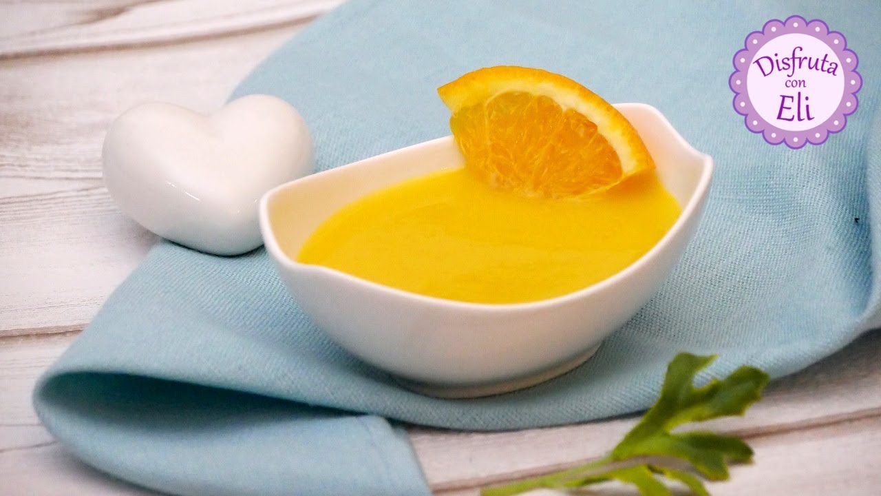 Salsa dulce de naranja para acompañar postres