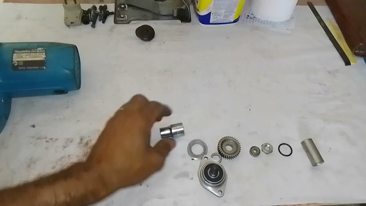 como trocar rolamento da makita, como trocar rolamento da frente da makita, rolamento do eixo makita