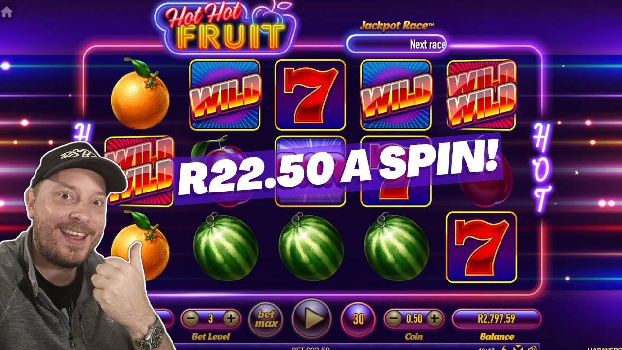 HOT HOT FRUIT 12 FREE GAMES ON A R22.50 SPIN!