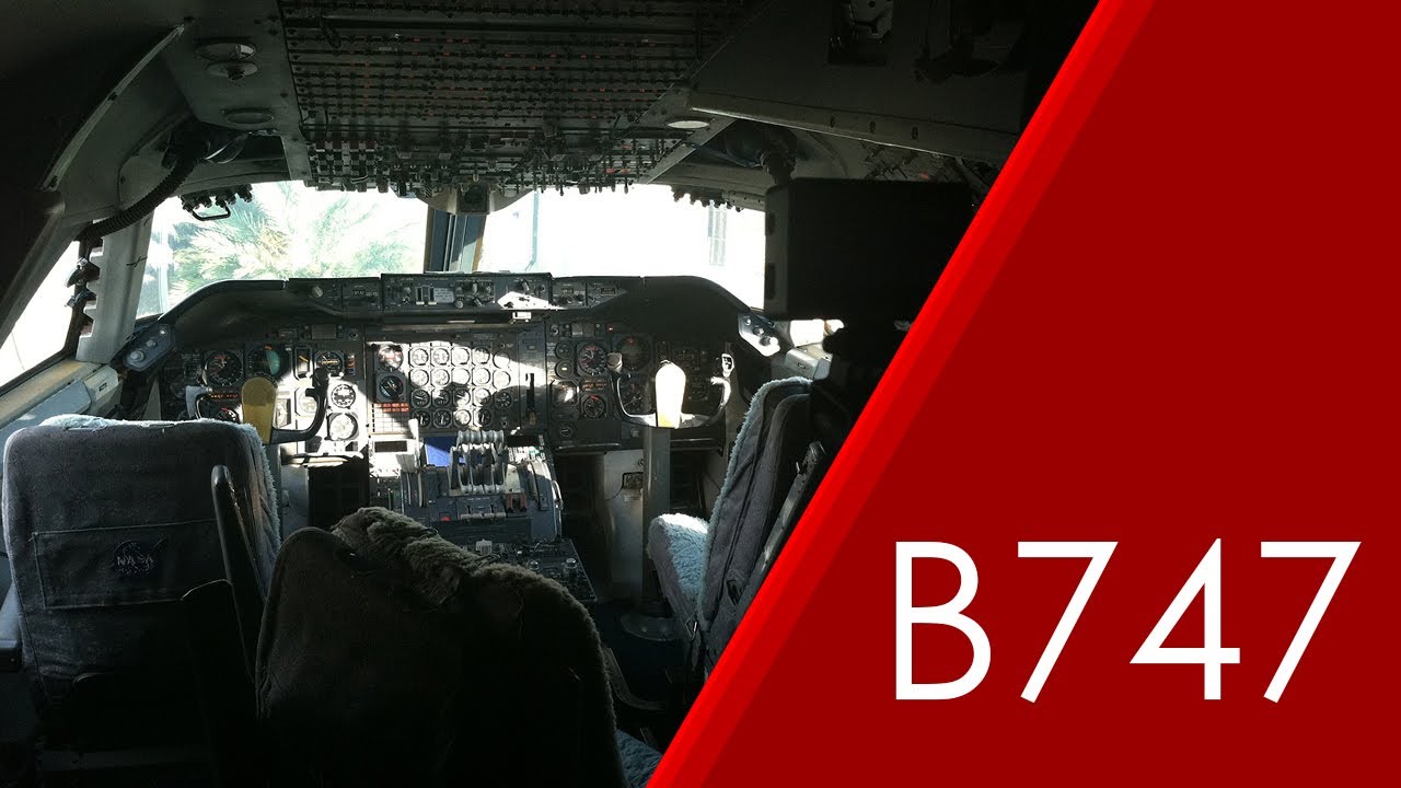 NASA 747 Shuttle Carrier Aircraft (N905NA) Flight Deck Tour & Powerdown
