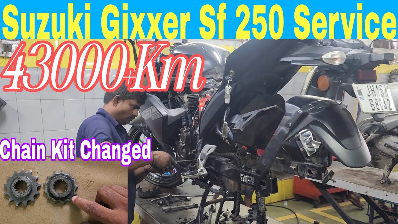 Suzuki Gixxer SF 250 :- Paid Service After 43000 KM