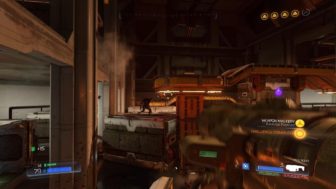 Defeating the First boss in DOOM 2016